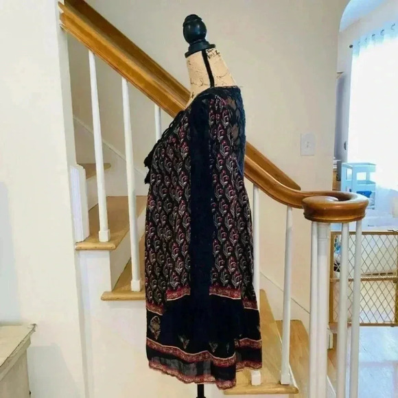 Free People Nomad Child Floral Dress Print Belle Sleeve Lace - Picture 9 of 16